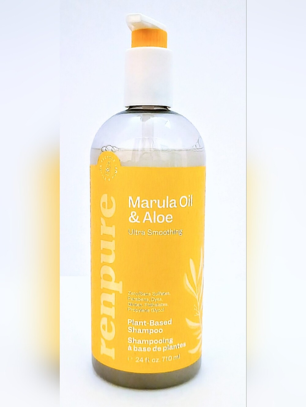 Renpure Marula Oil & Aloe Ultra Smoothing Plant-Based Shampoo 24 oz NEW SLS Free